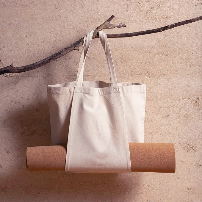 Beige Yoga Tote Bag