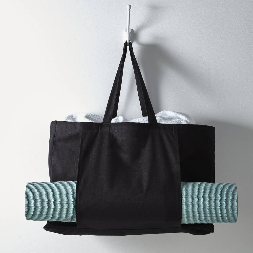 Black Yoga Tote Bag