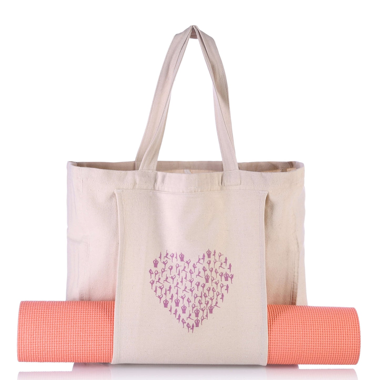 Heart Yoga Tote Bag