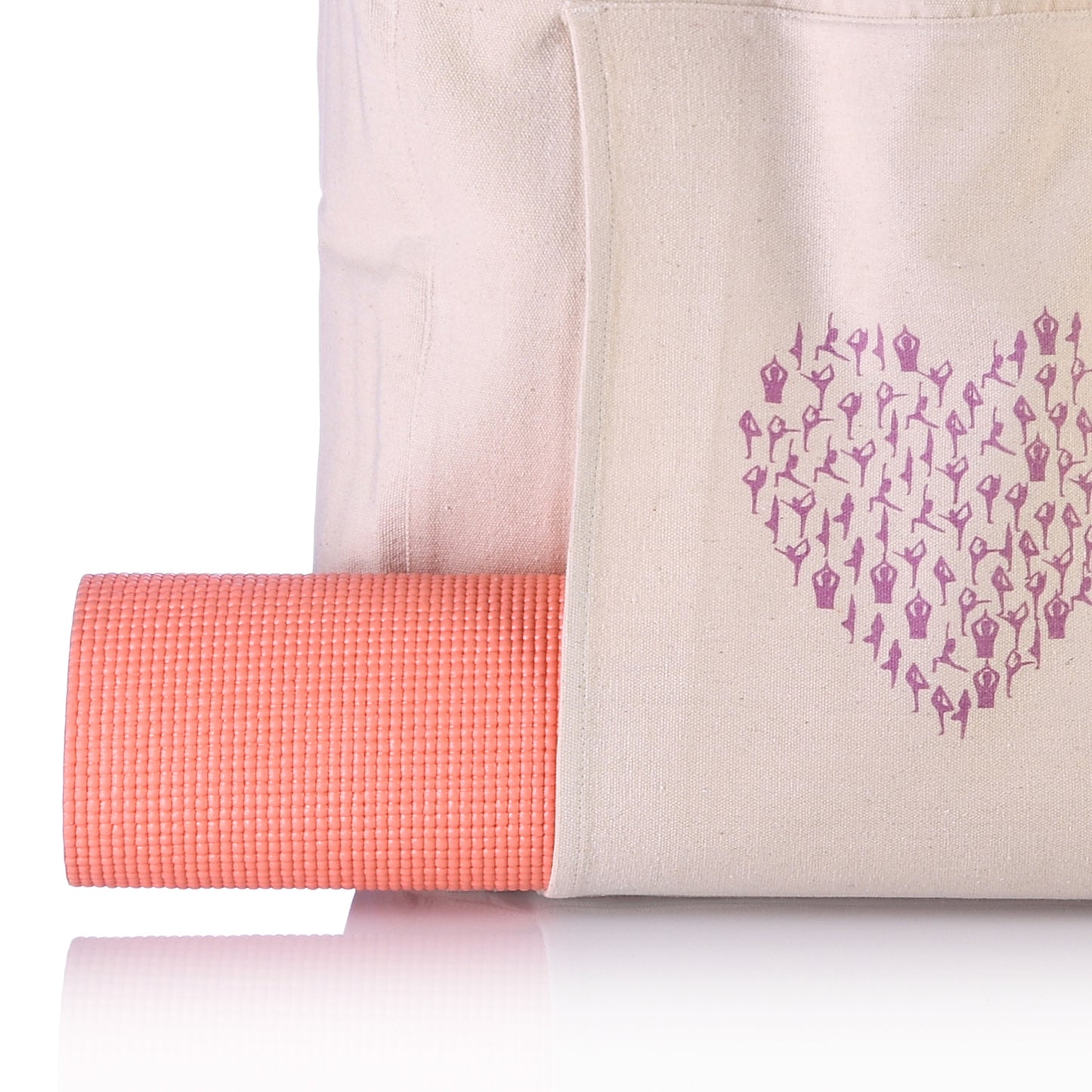 Heart Yoga Tote Bag