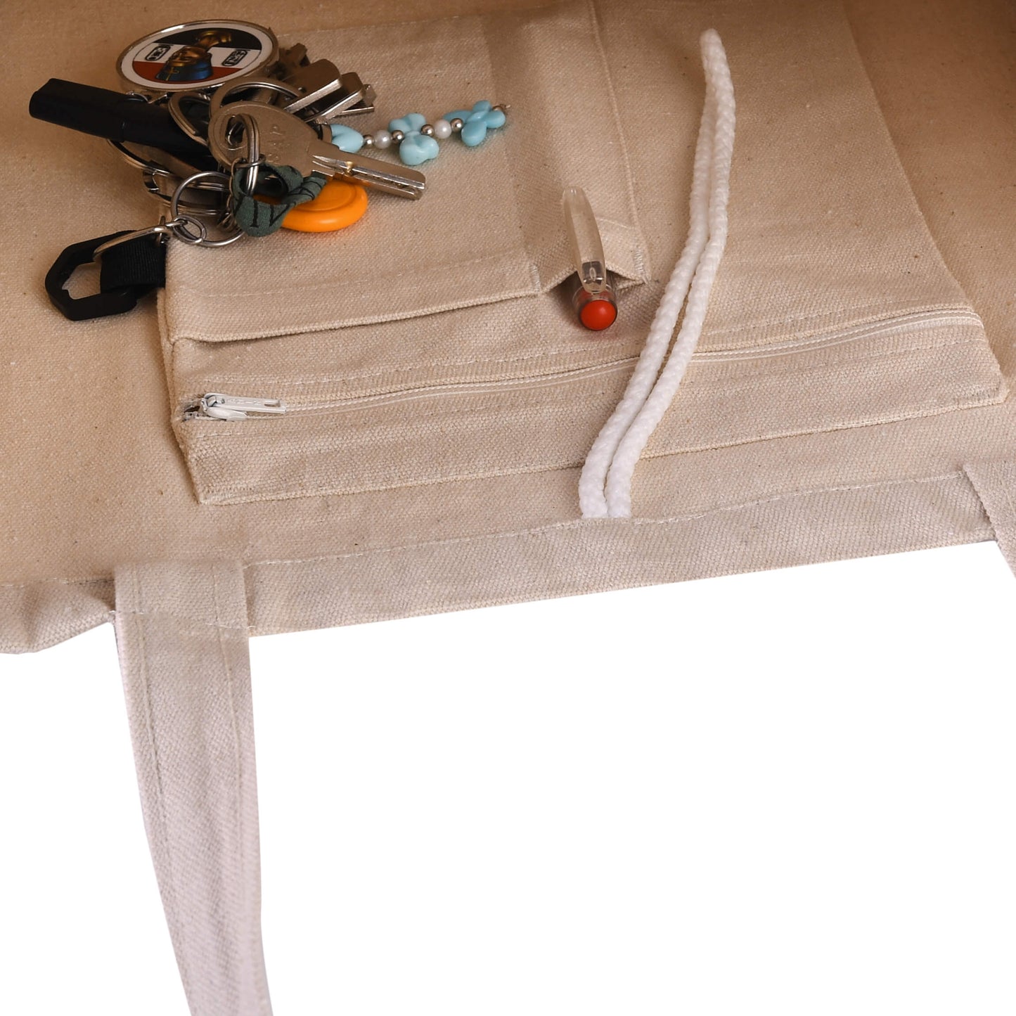 Beige Yoga Tote Bag