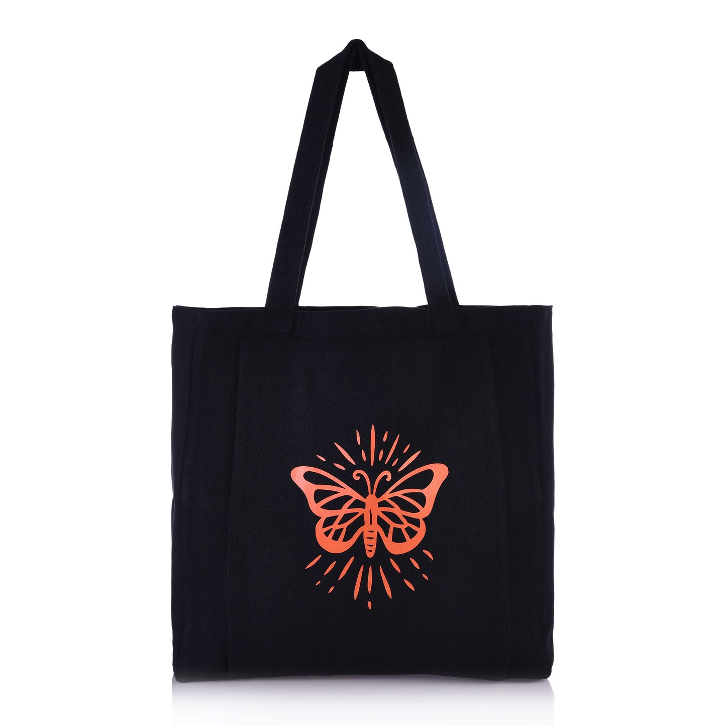 Butterfly Black Yoga Tote Bag