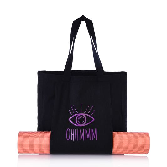 OHMM Black Yoga Tote Bag