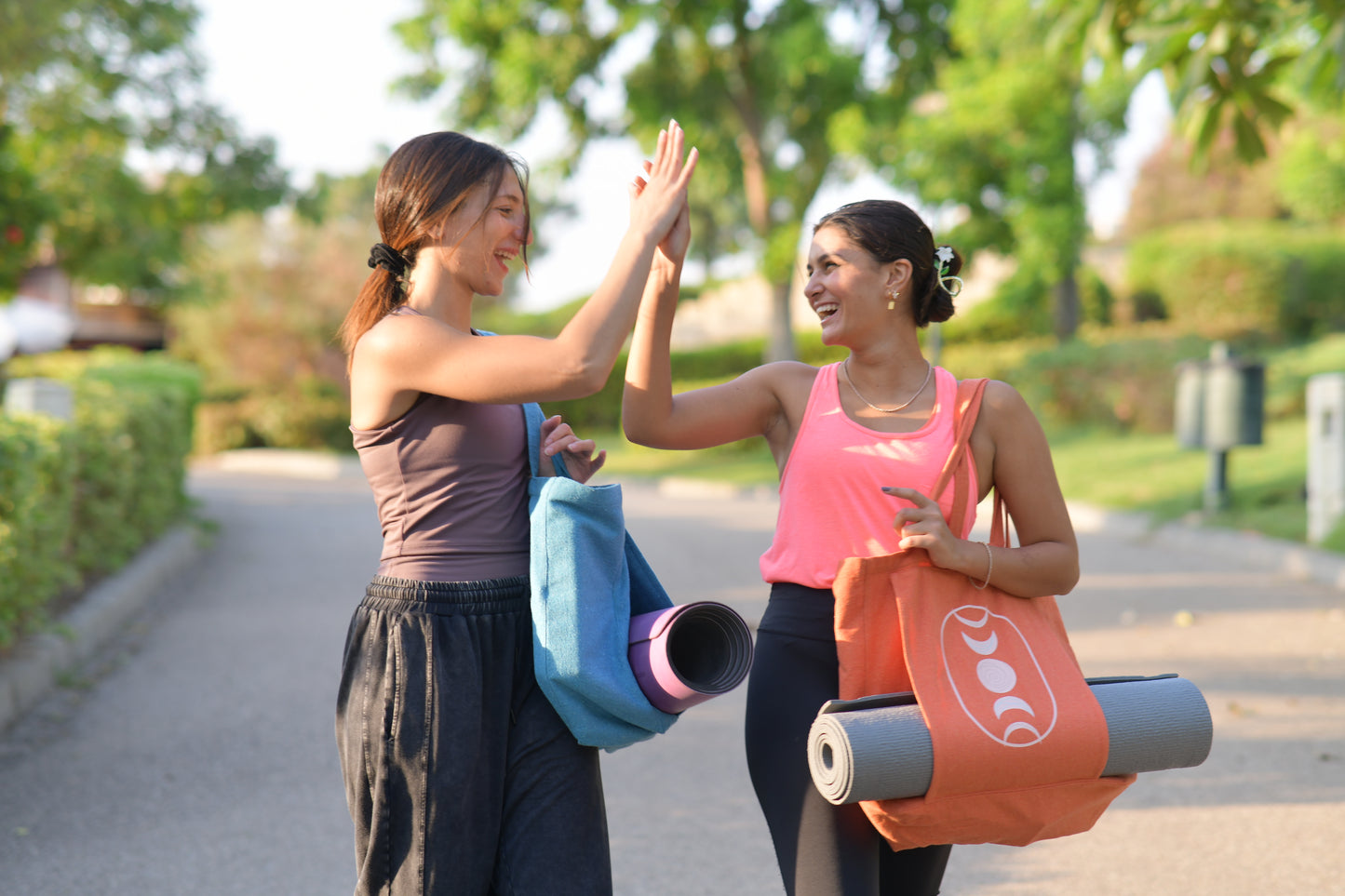 Moon Shade Orange Yoga Tote