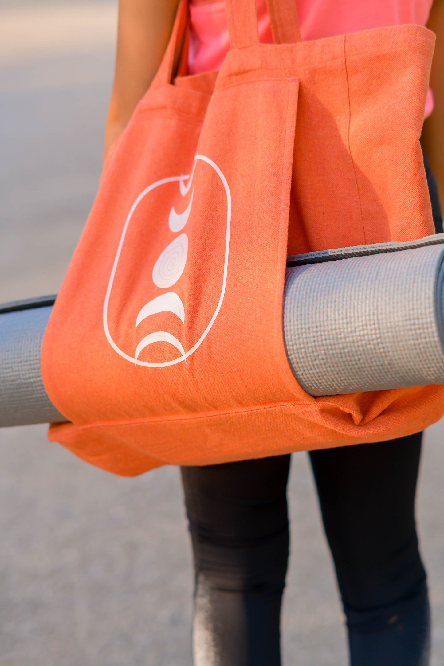 Moon Shade Orange Yoga Tote